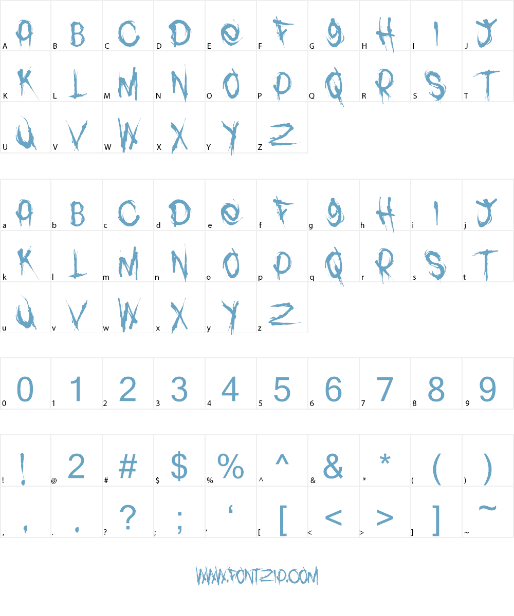 Pack of Wolves Font Character
